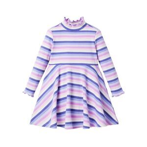 Janie And Jack Girls Striped Ribbed Dress